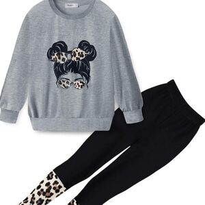 BRAND NEW Kids Toddler Girls Clothes Figure Graphic White